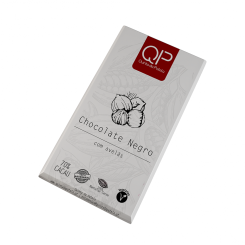 Tablete de Chocolate Negro 70% com Avelã Tablete de Chocolate Negro 70% com Avelã