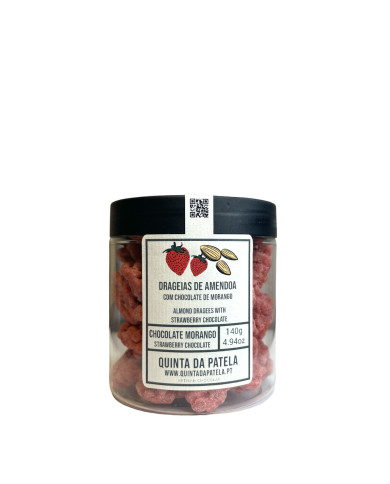 Drageias de Amêndoa com Chocolate de Morango