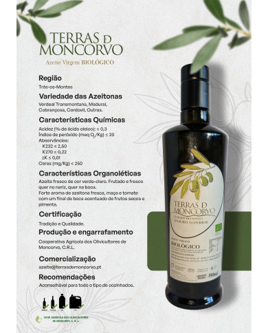 Terras de Moncorvo Azeite Virgem Extra Biológico
